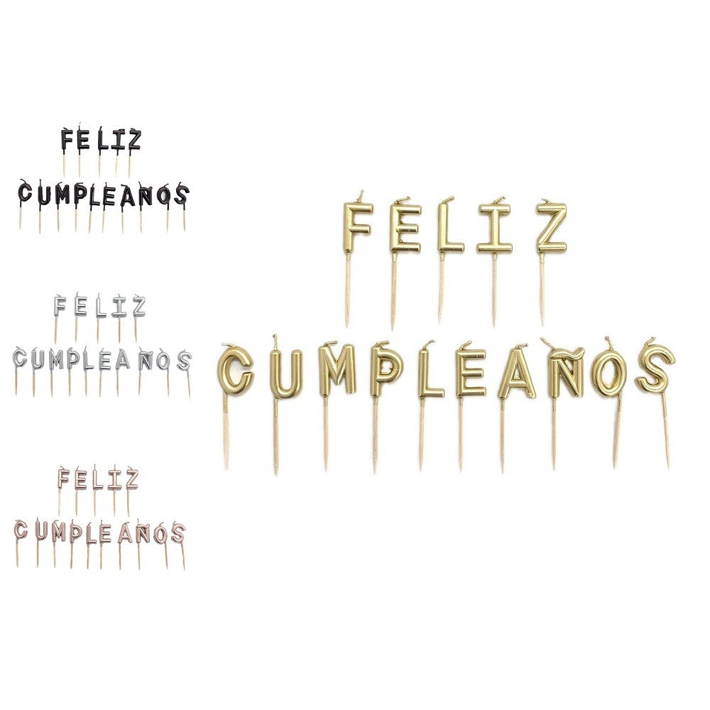 Vela Feliz Cumpleaños Cromo