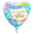 Globo Corazón "Feliz Día Mamá" Pastel