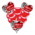 Set 9 Globos Corazón "Te Quiero Mamá"