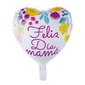 Globo Corazón "Feliz Día Mamá" Flores