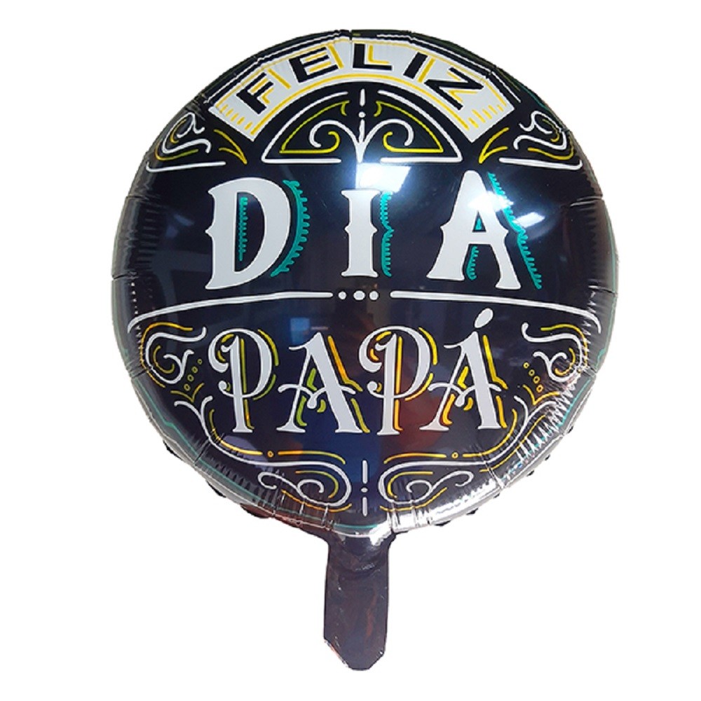 Globo Metálico Negro Feliz Día Papá