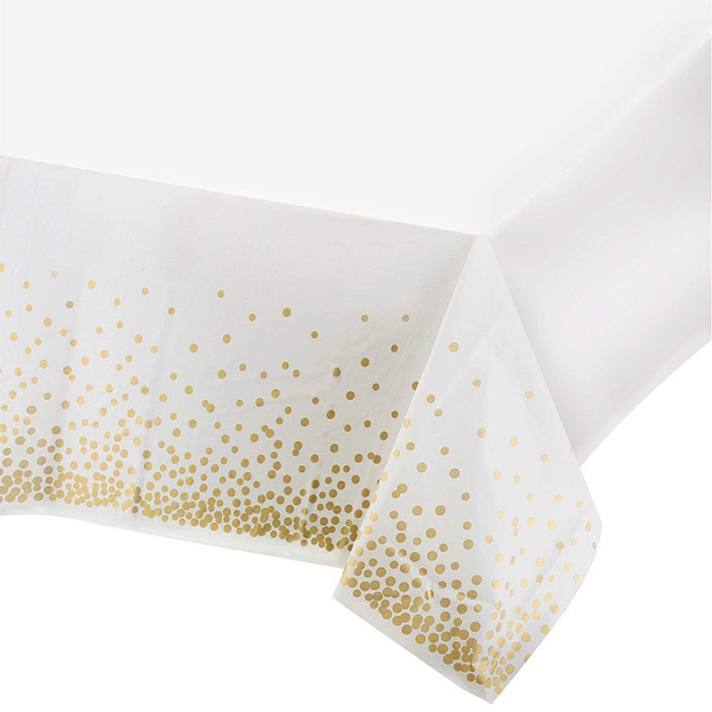 Mantel Lunares Dorado Plateado