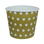 Balde Pote Compartir Lunares Grande Dorado Plateado