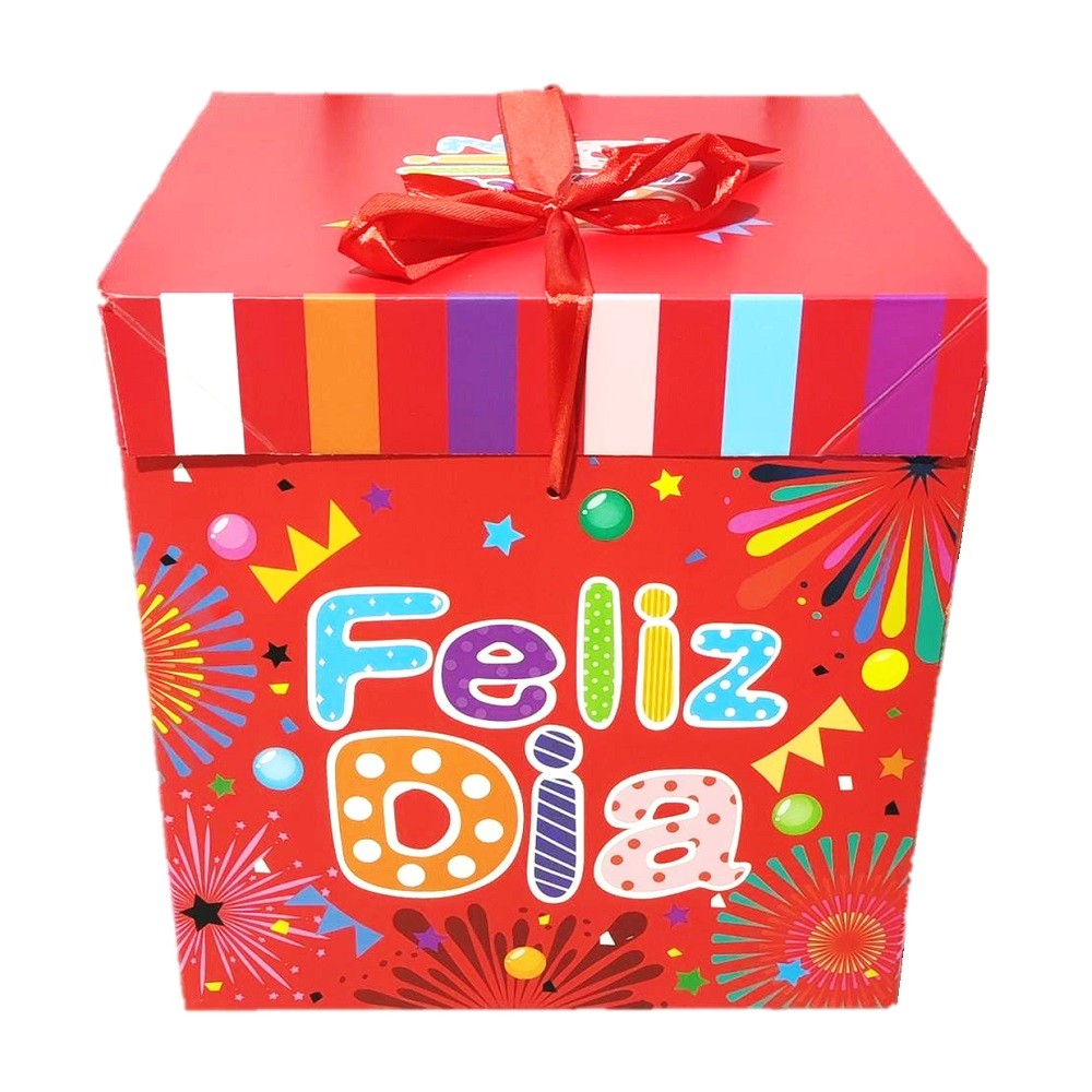 Caja Regalo Feliz Día Chispas 30 x 30 cm
