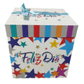 Caja Regalo Feliz Día Estrellas 22 x 22 cm