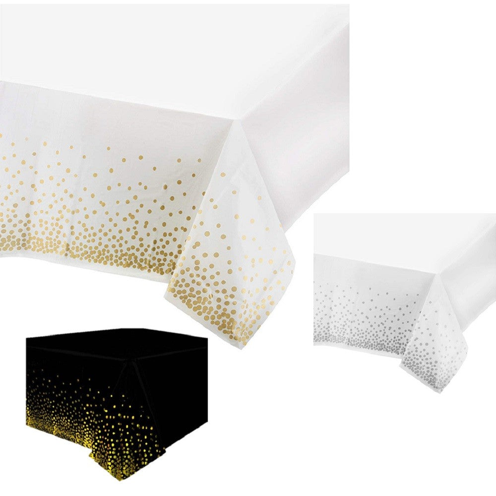 Mantel Lunares Dorado Plateado