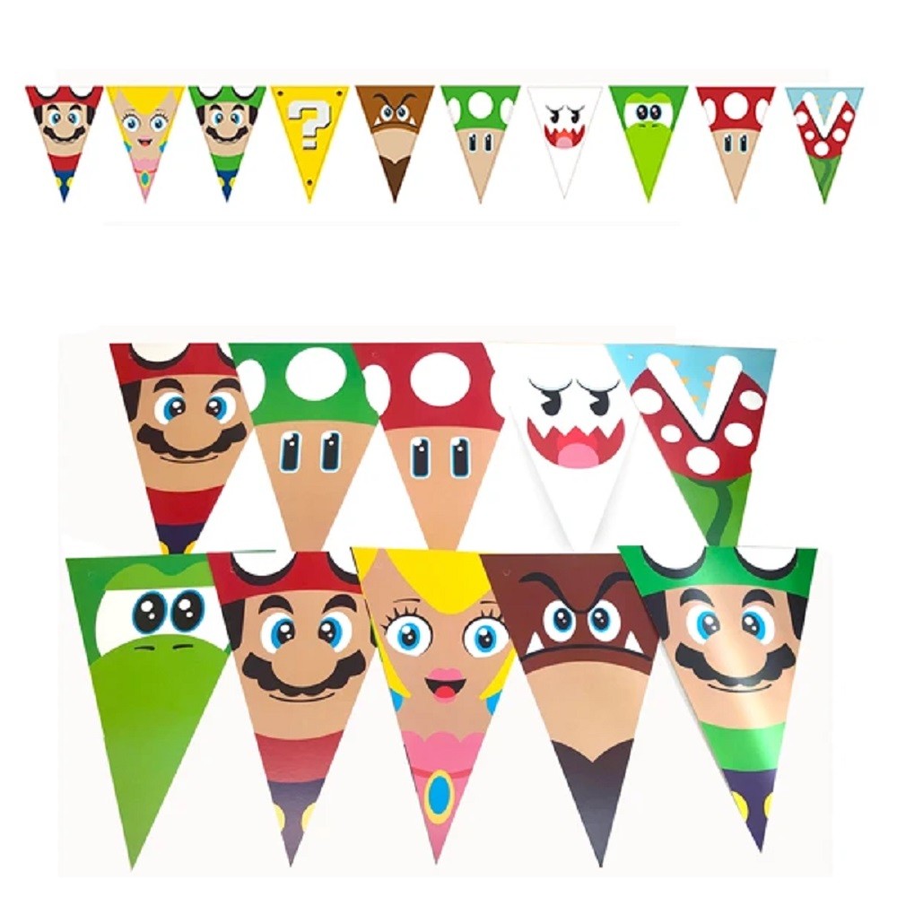 Guirnalda Banderines Súper Mario