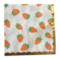 Servilleta Diseño Frutilla Borde Dorado x 12