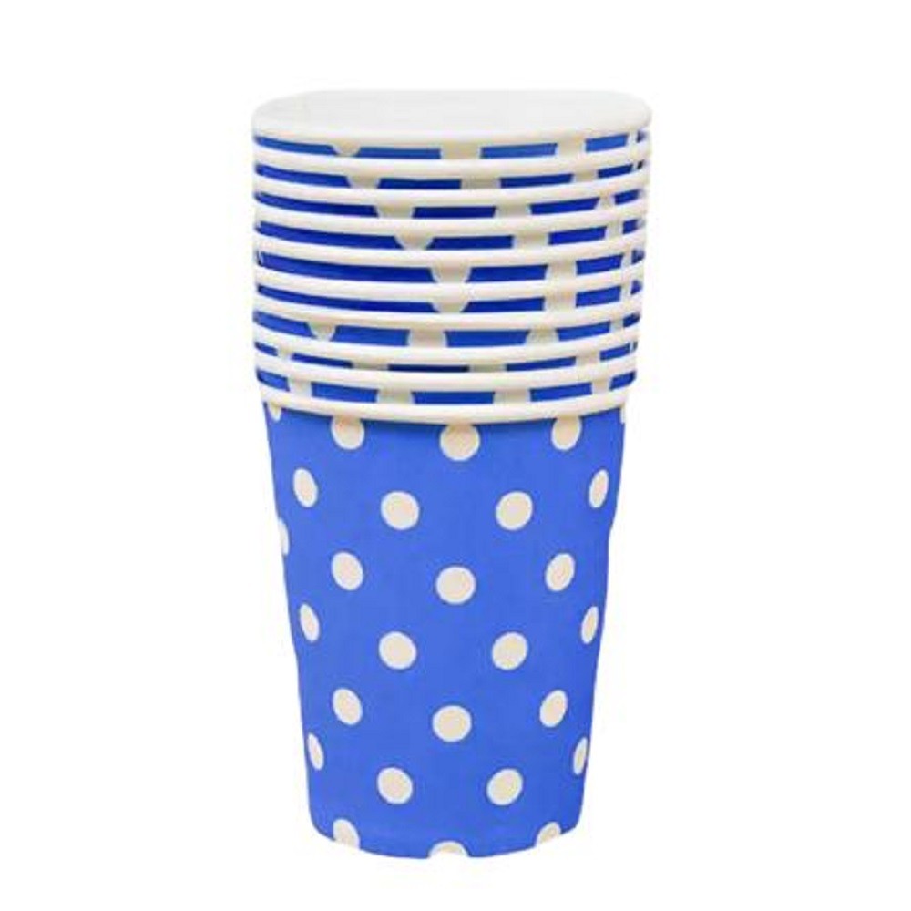 Vaso Polipapel Lunares Colores x 10