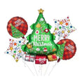 Set Globos Metálicos Árbol de Navidad x 5