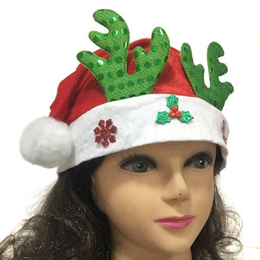 Gorro Viejo Pascuero Diseño Reno Navidad