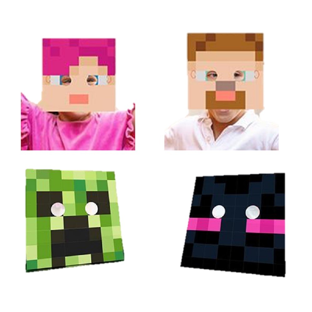 Máscara Minecraft x 6