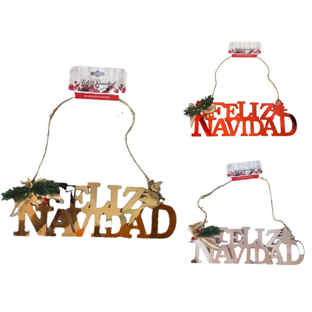 Banner Metálico Feliz Navidad