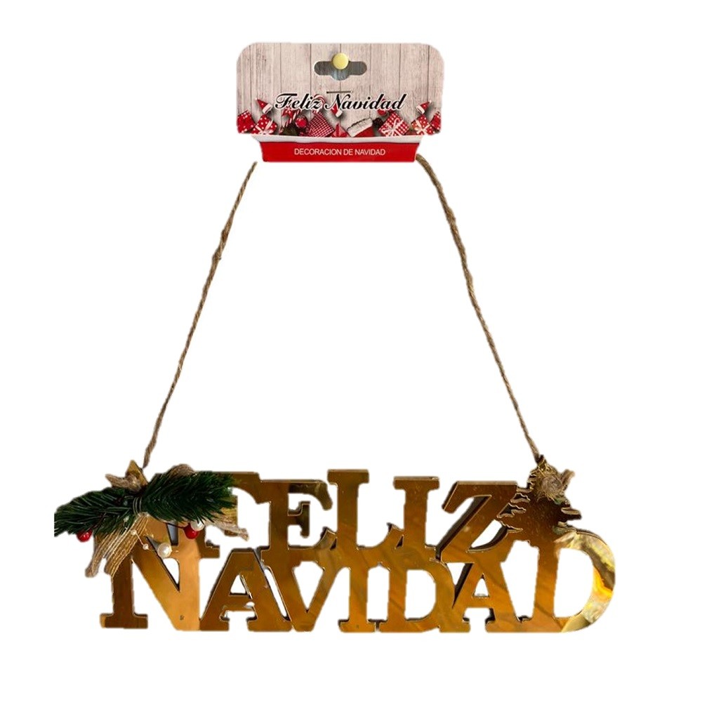 Banner Metálico Feliz Navidad