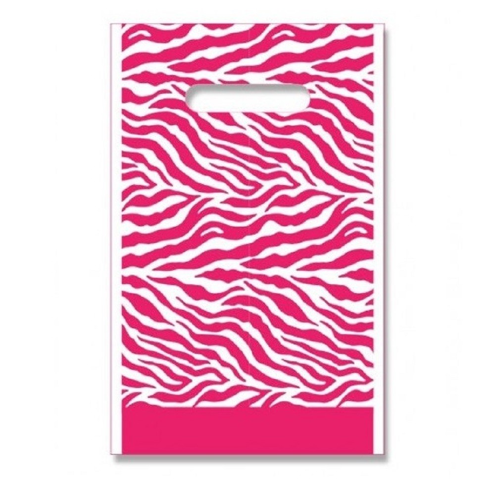 Bolsa Dulces Animal Print Negro y Fucsia x 6