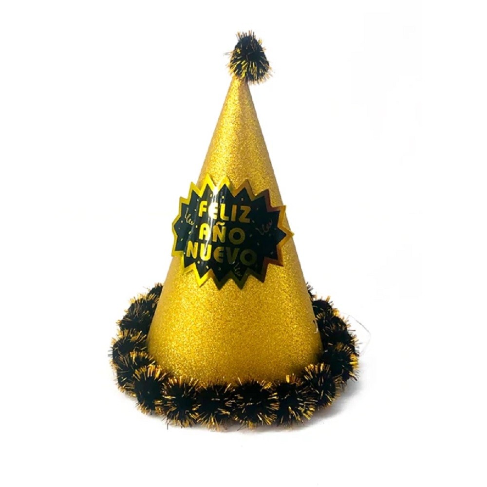 Gorro Cono Glitter Año Nuevo