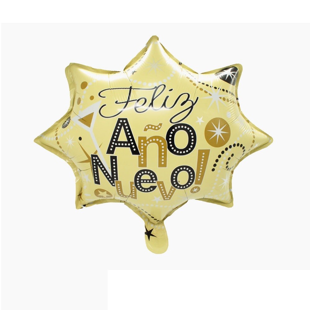 Globo Feliz Año Nuevo Dorado