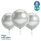 Globos Cromo R 18  x 6