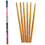 Vela Glitter Colores x 6