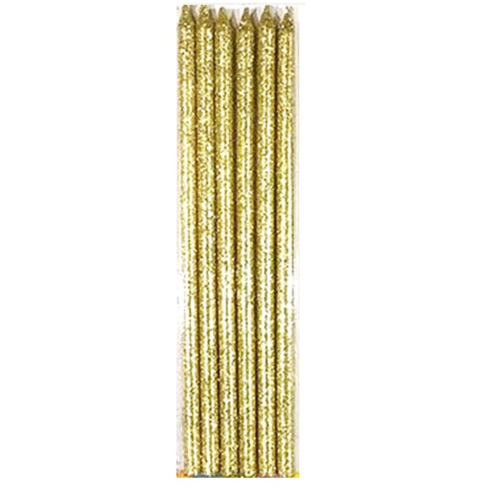 Vela Glitter Colores x 6
