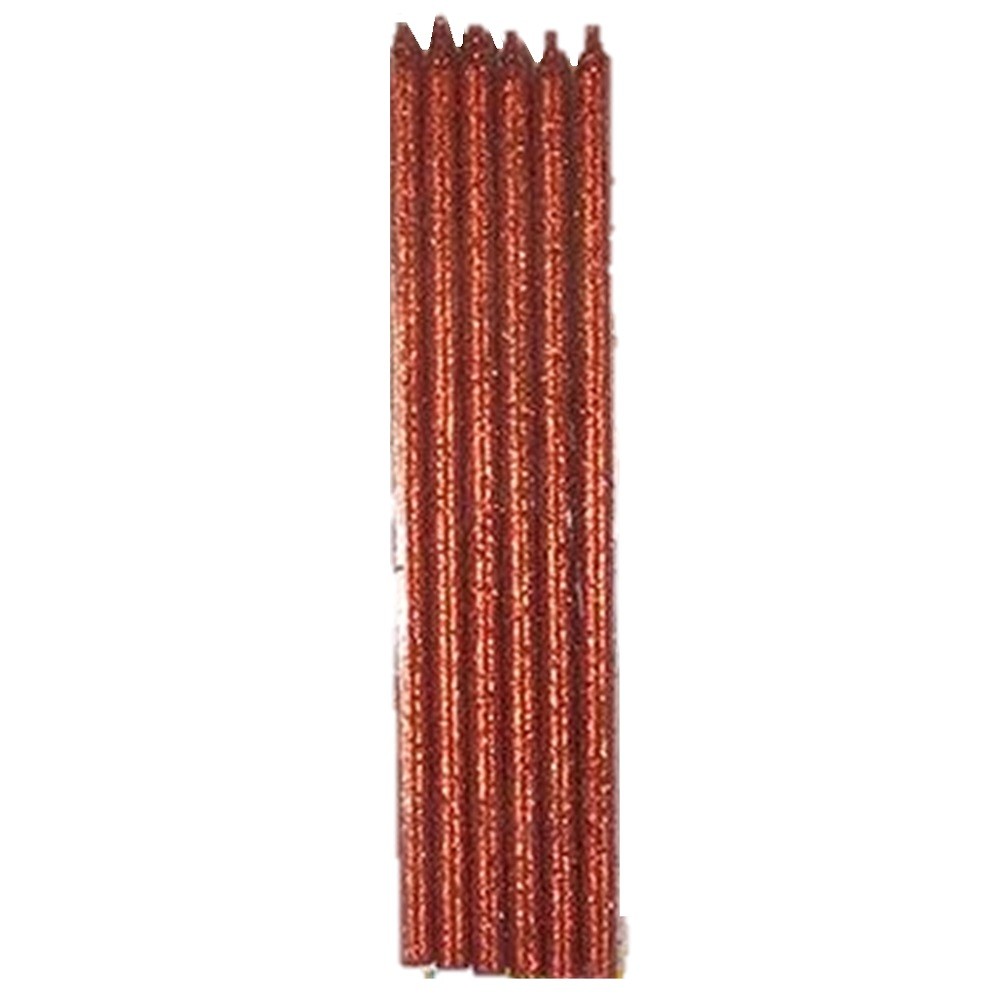 Vela Glitter Colores x 6