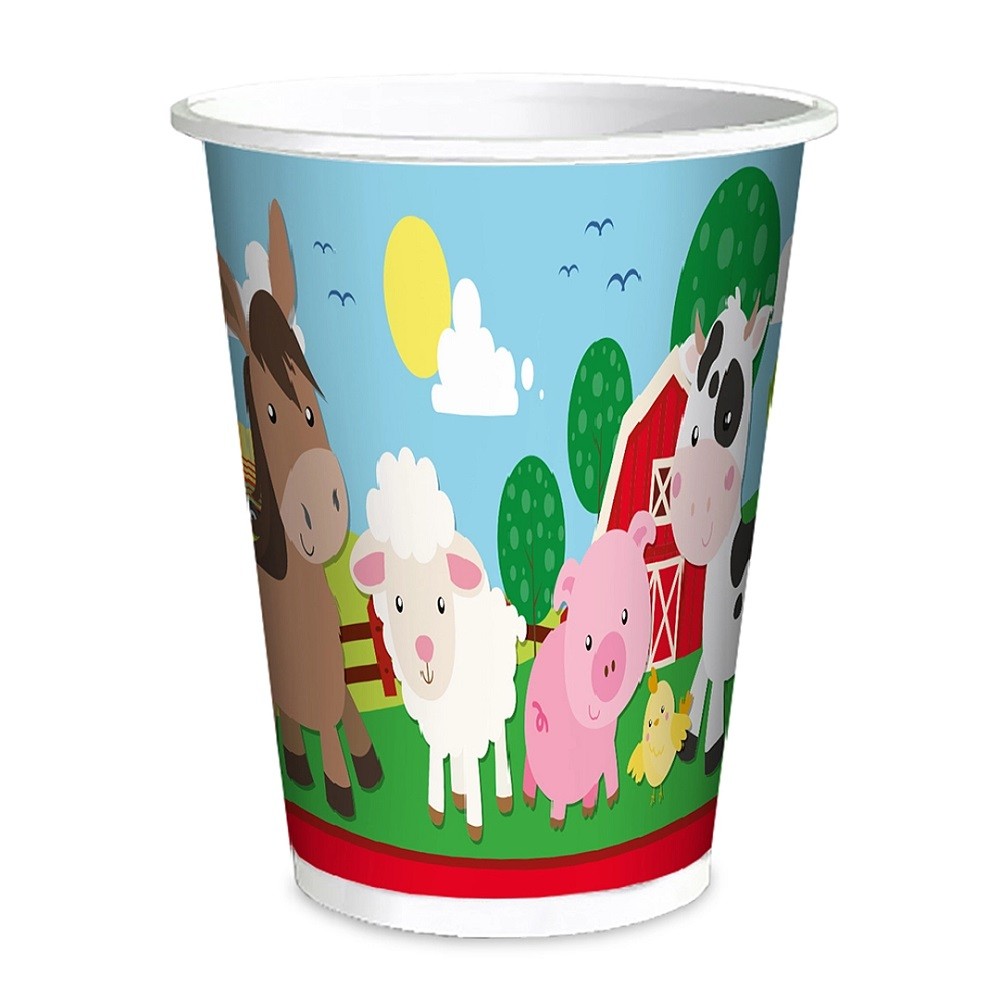 Vasos Granja de Animalitos x 6