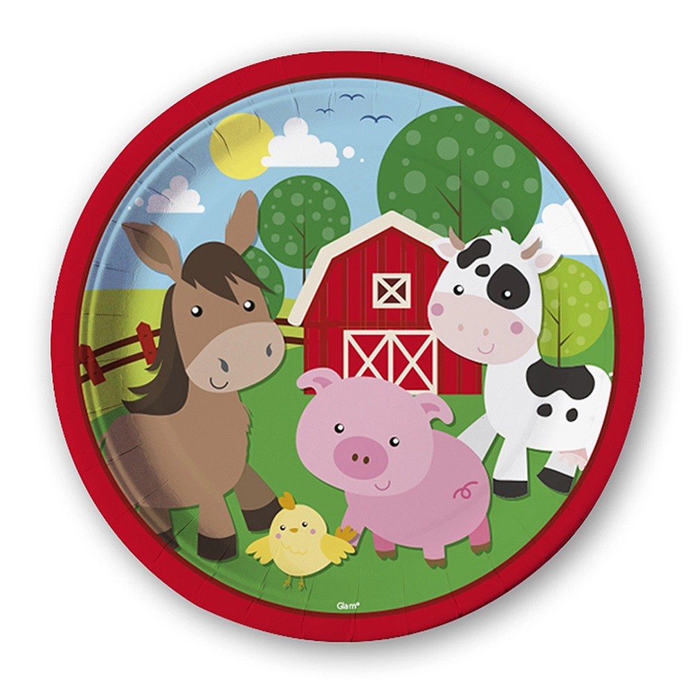 Platos Granja de Animalitos x 6