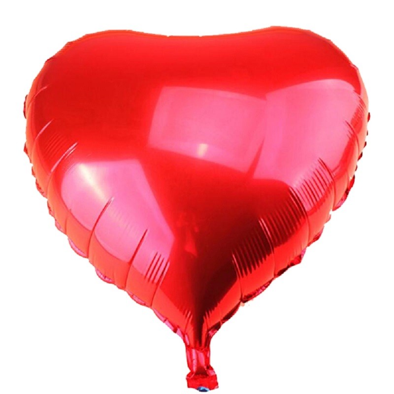 Globo Metálico Corazón 45 cm x 6 un