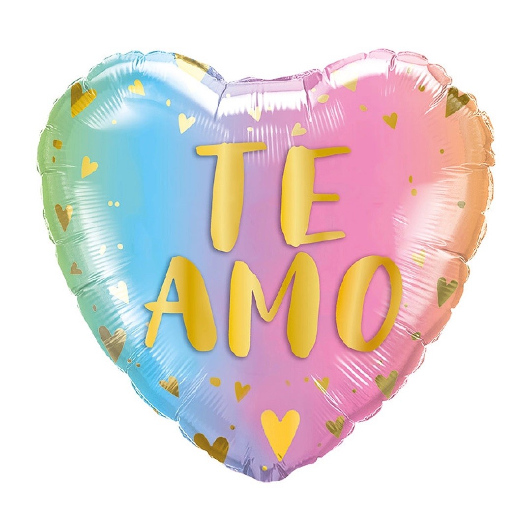 Globo Metálico Corazón "Te Amo" Pastel