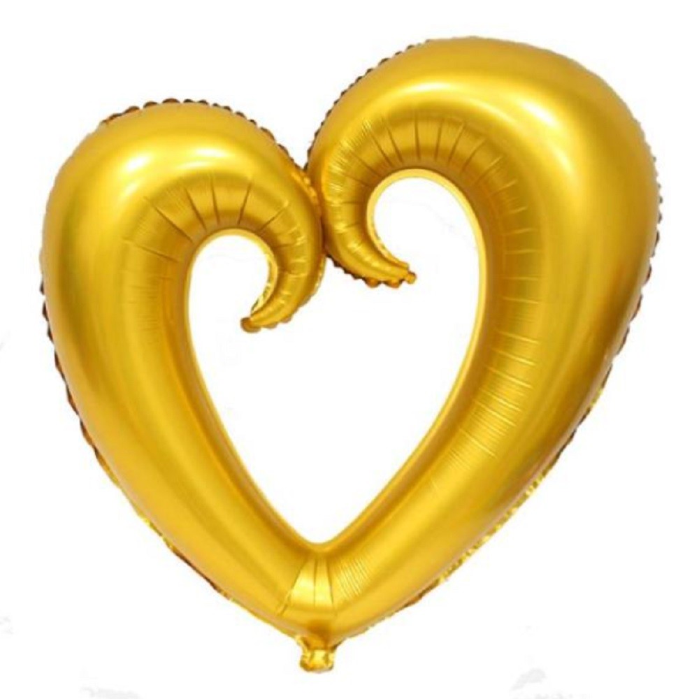 Globo Metálico Corazón Calado Forma