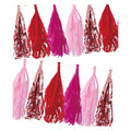 Guirnalda Tassel Metal Fucsia Rojo