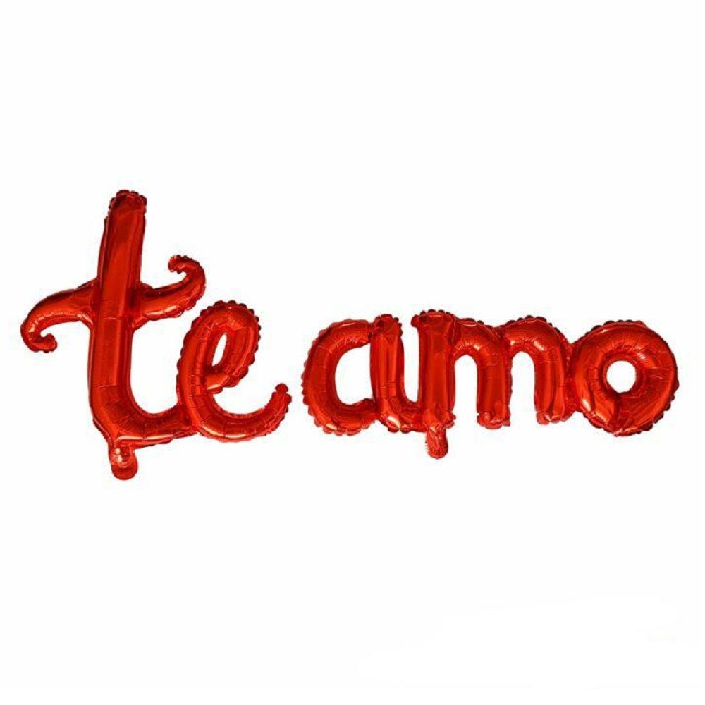 Globo Letras "Te Amo " Cursivo
