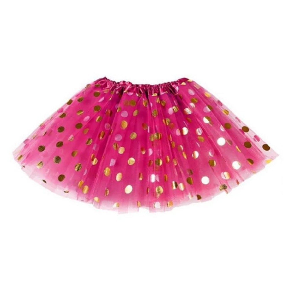 Falda Tutu Lunares Dorados
