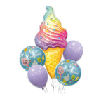 Set 5 Globos Metálicos Helado Barquillo | Decoración Cumpleaños