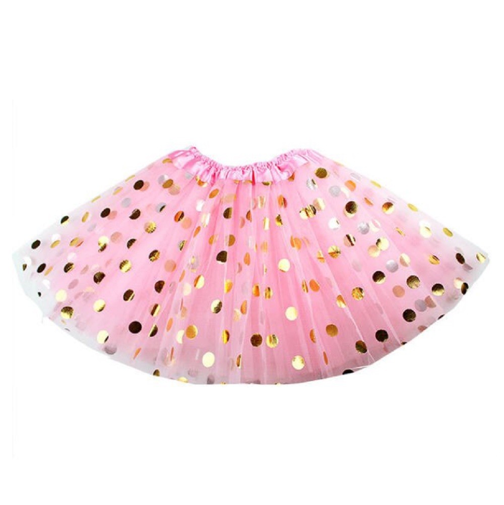 Falda Tutu Lunares Dorados