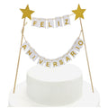 Decoración Banderines Topper Torta Feliz Aniversario