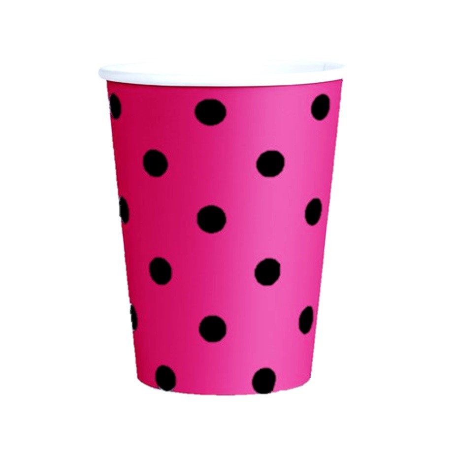 Vaso Polipapel Lunares Colores x 10