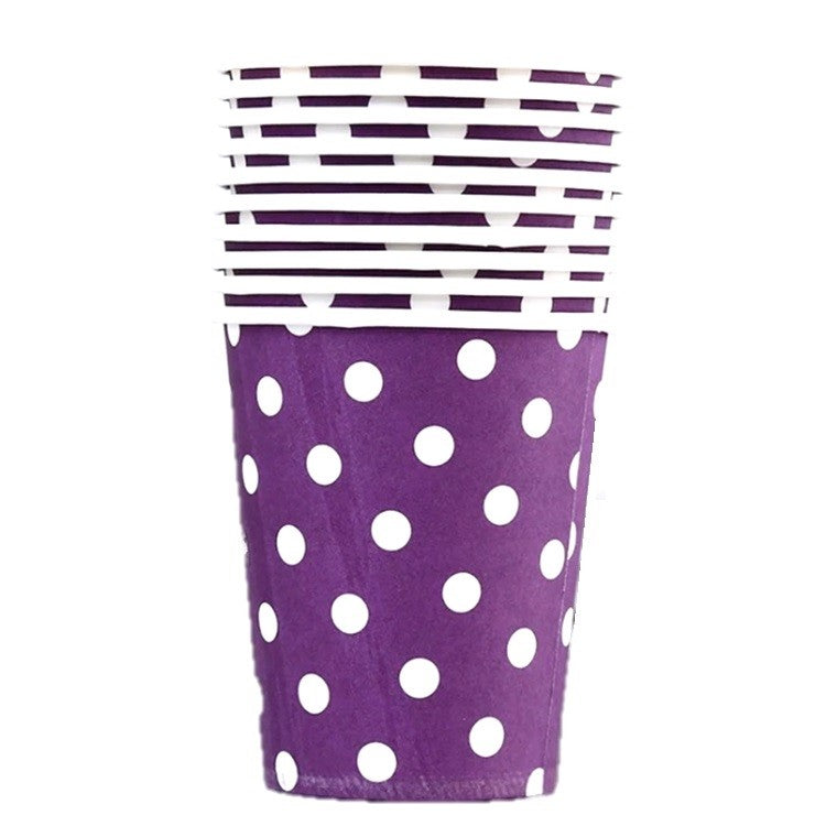 Vaso Polipapel Lunares Colores x 10