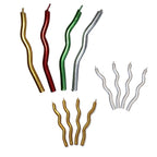 Velas Zig Zag Metalizadas x 8
