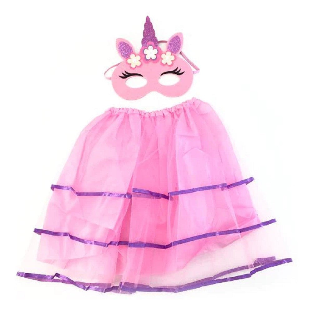 Set Faldita y Antifaz Unicornio Led