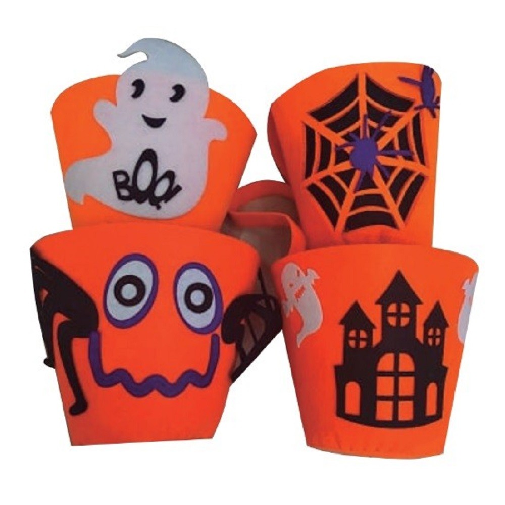Balde Canasto Tela Diseños Halloween