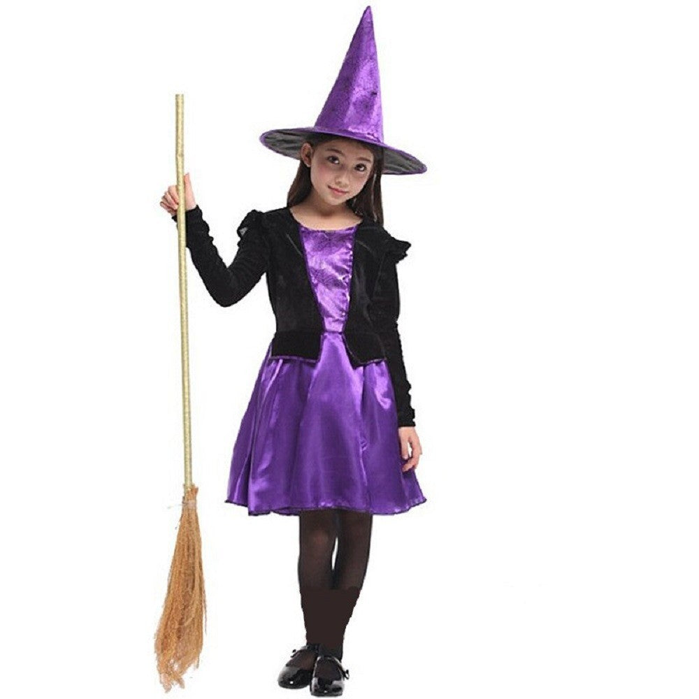 Disfraz Brujita Morado Niña