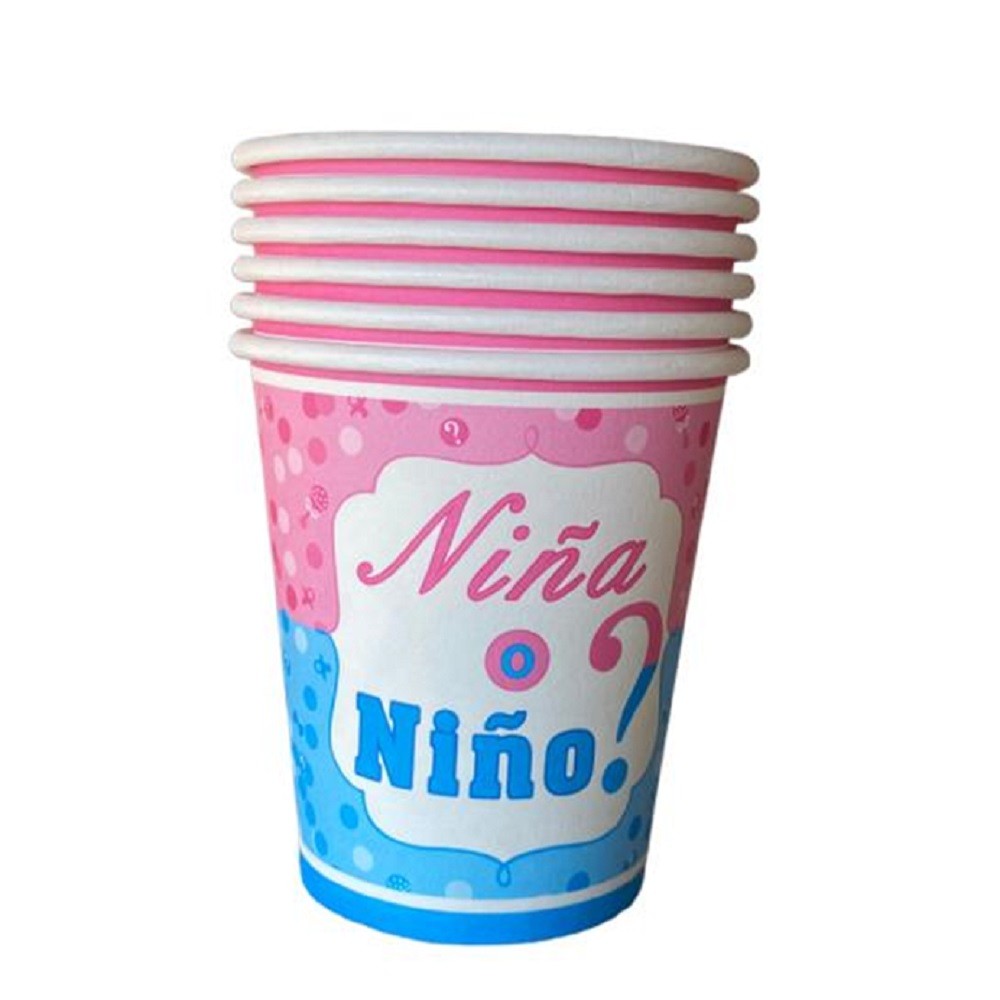 Vasos Revelación de Género x 6