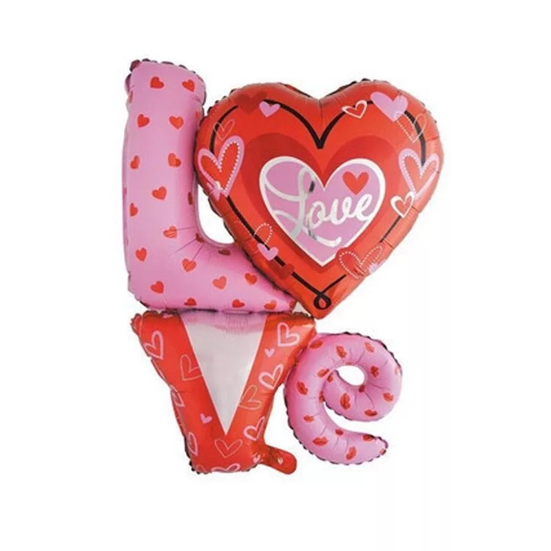 Globo Foil Love Corazones