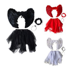 Set Disfraz Falda Aureola Alas Adulto