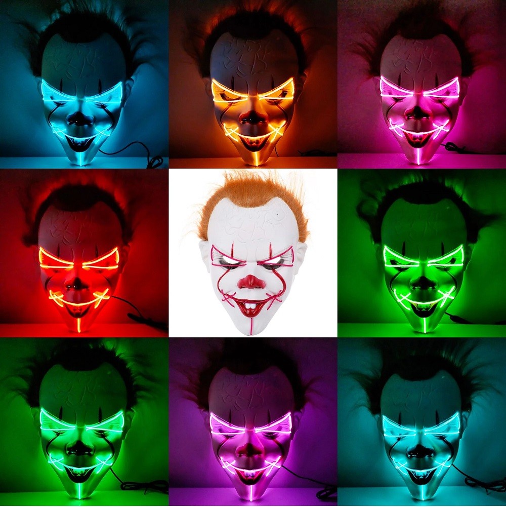 Máscara Payaso It con Luz