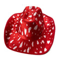 Gorro Vaquero Corazones Rojo