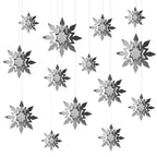 Deco Colgante Copos de Nieve Metálico 14 un