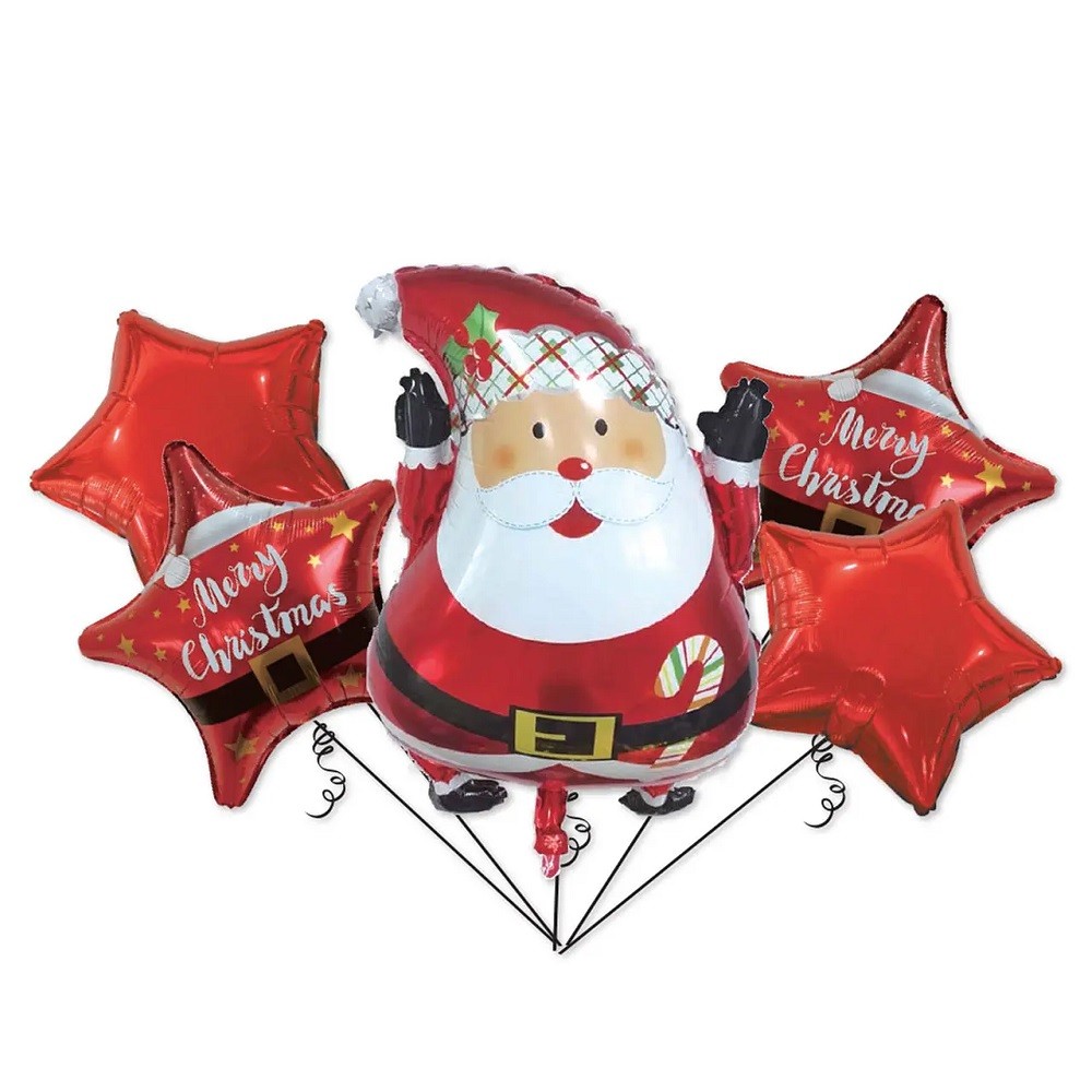 Set Globos Viejo Pascuero Estrella x 5