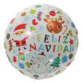 Globo Metálico Redondo Diseños Navidad